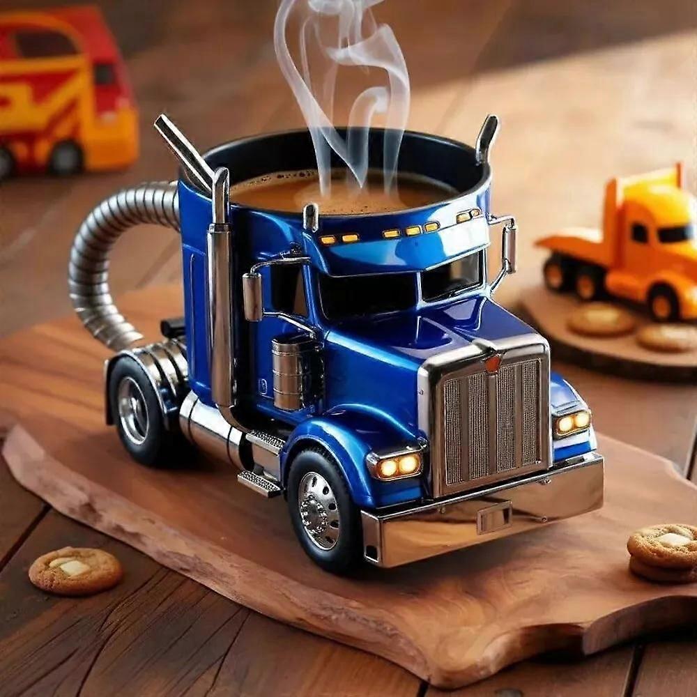 Semi-trailer Shaped Resin Coffee Cup Truck Coffee Mug for Coffee And Truck Lovers