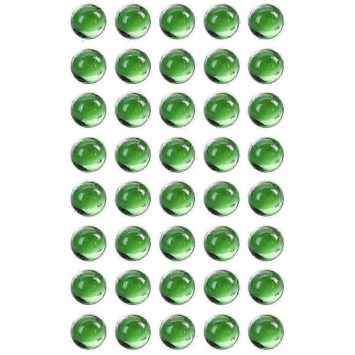 40個のビー玉16mmガラスビー玉ニッカーガラスボールデコレーションカラーナゲットおもちゃグリーン