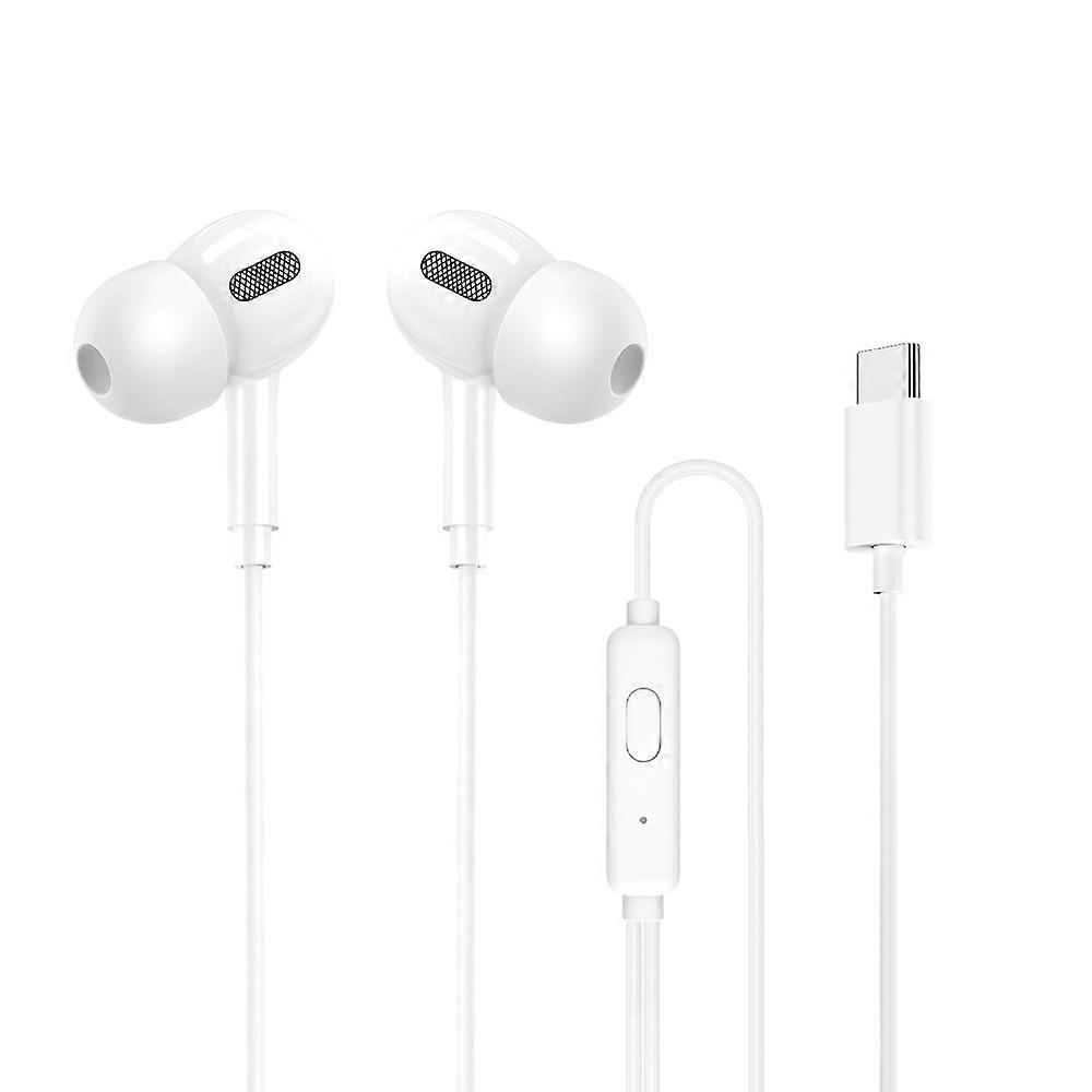 WK YA11 USB-C/Type-C Interface Wired Earphone,Length: 1.2m(White)