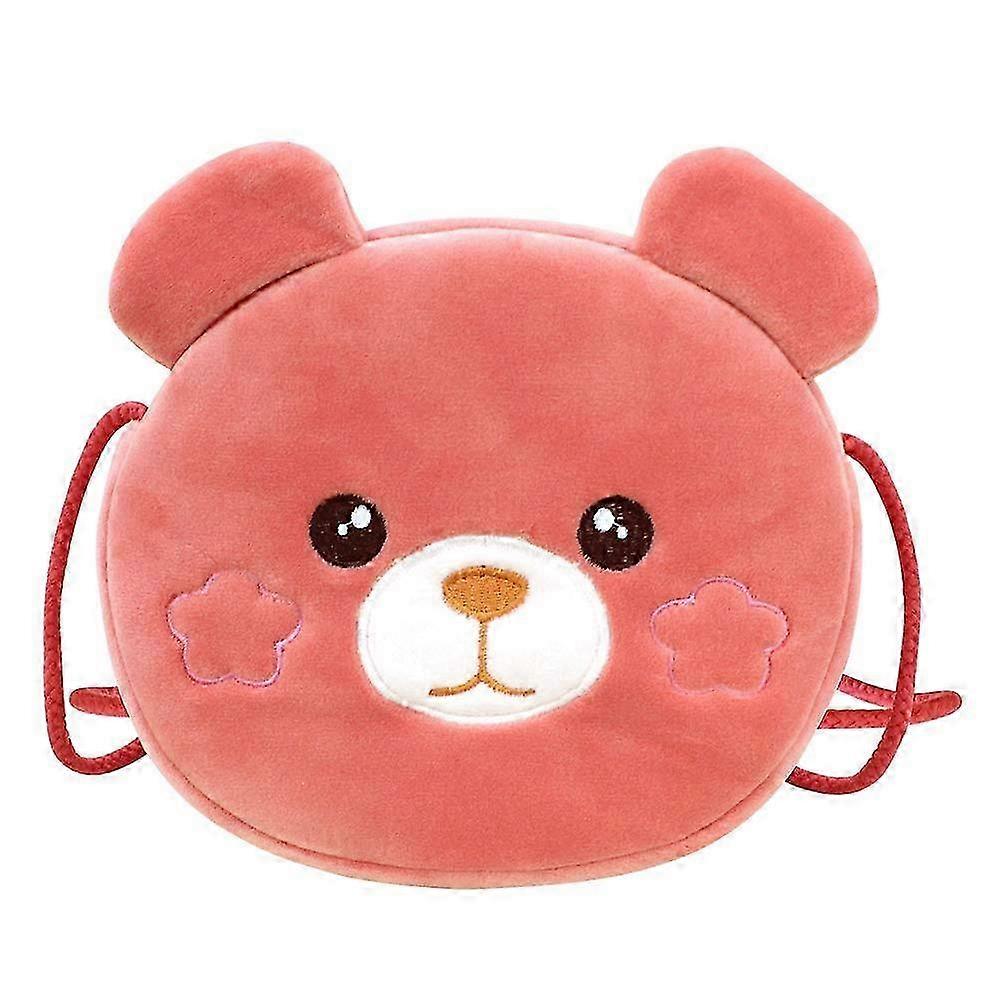 Shoulder Bag, Adorable Plush Round - shaped Bag with Cartoon Bear Design, Soft Material, Ideal for Kids and Fashion - lovers