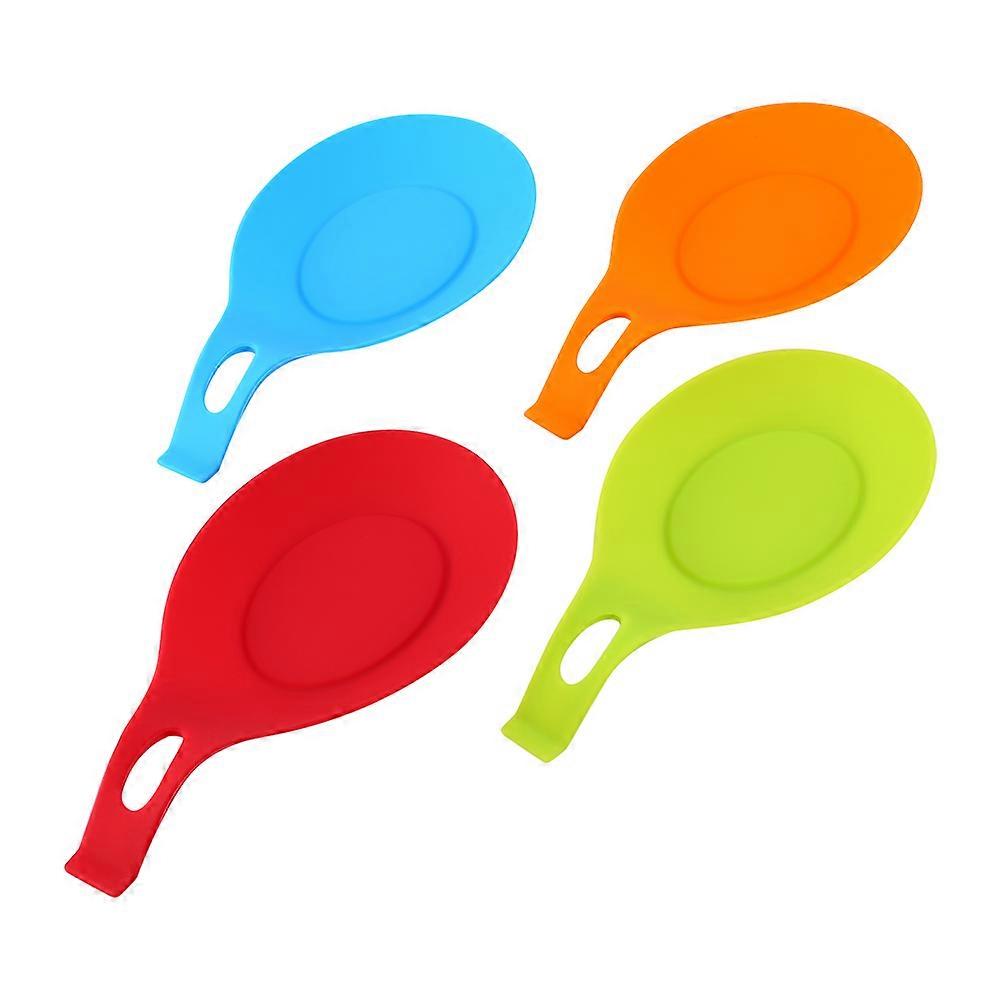 Silicone Spoon Insulation Table Mat Coaster Kitchen Heat Resistant Placemat 4 Pack