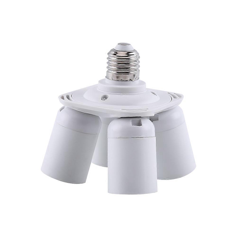 E27 to E27 Base Light Bulb Adapter Holder Socket Splitter 4 in 1 for Multiple Bulbs Compatible with Standard Fixtures
