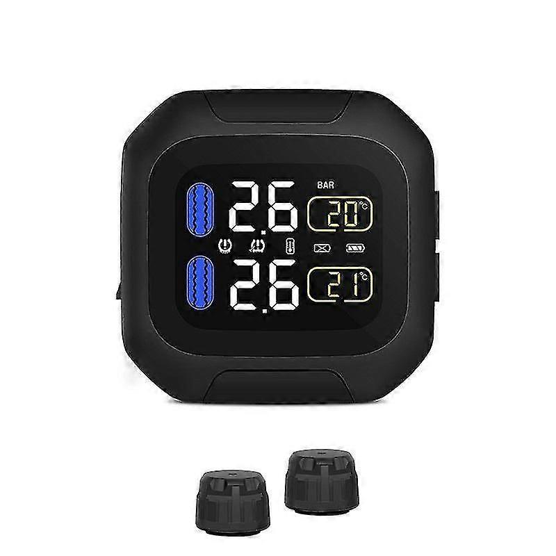 Wireless tire Pressure Monitoring System for Motorcycles with 1.5 Monitor. Check Your tire Pressure