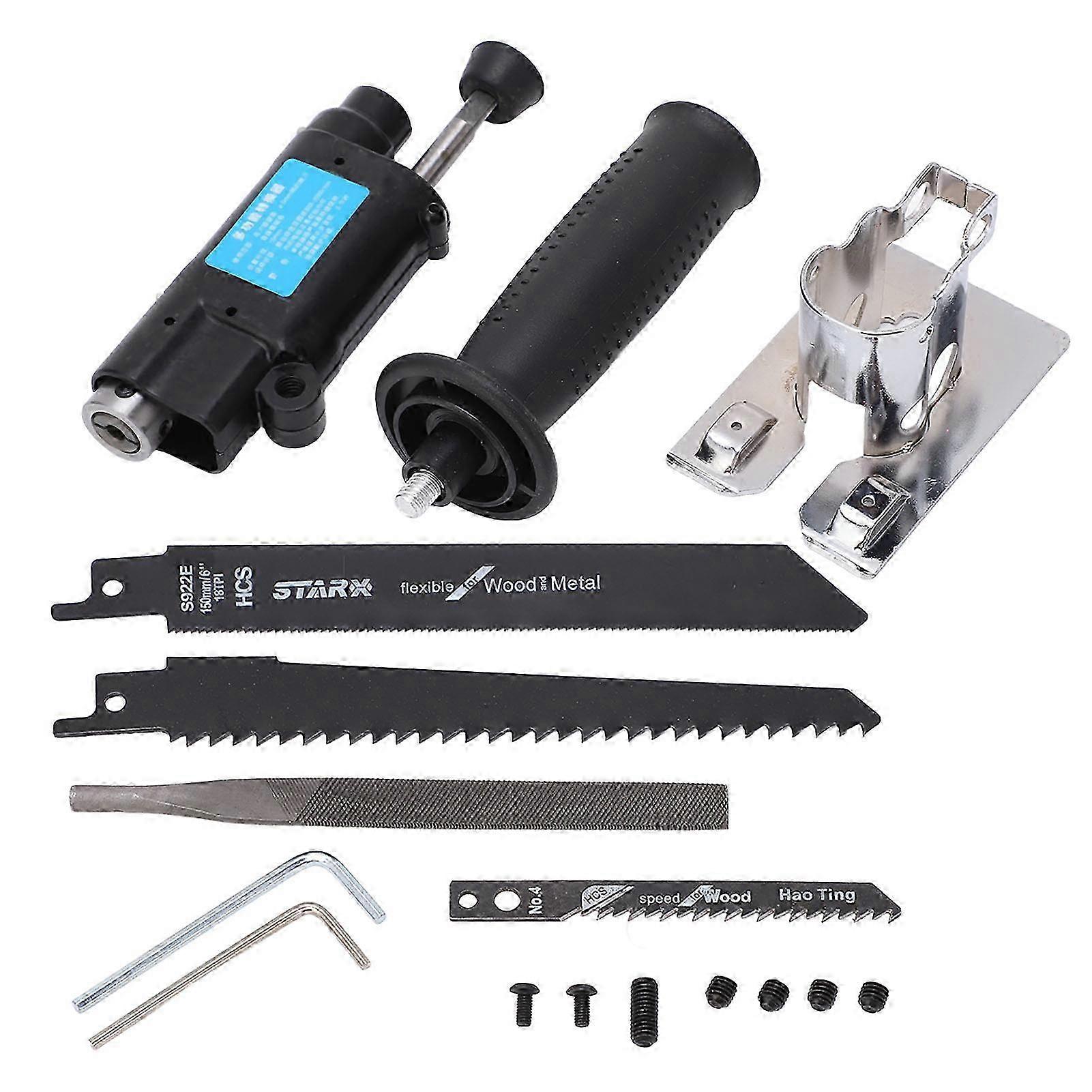 Reciprocating Saw Adapter Electric Drill Attachment Cutting Tool Set Kit for Wood Metal