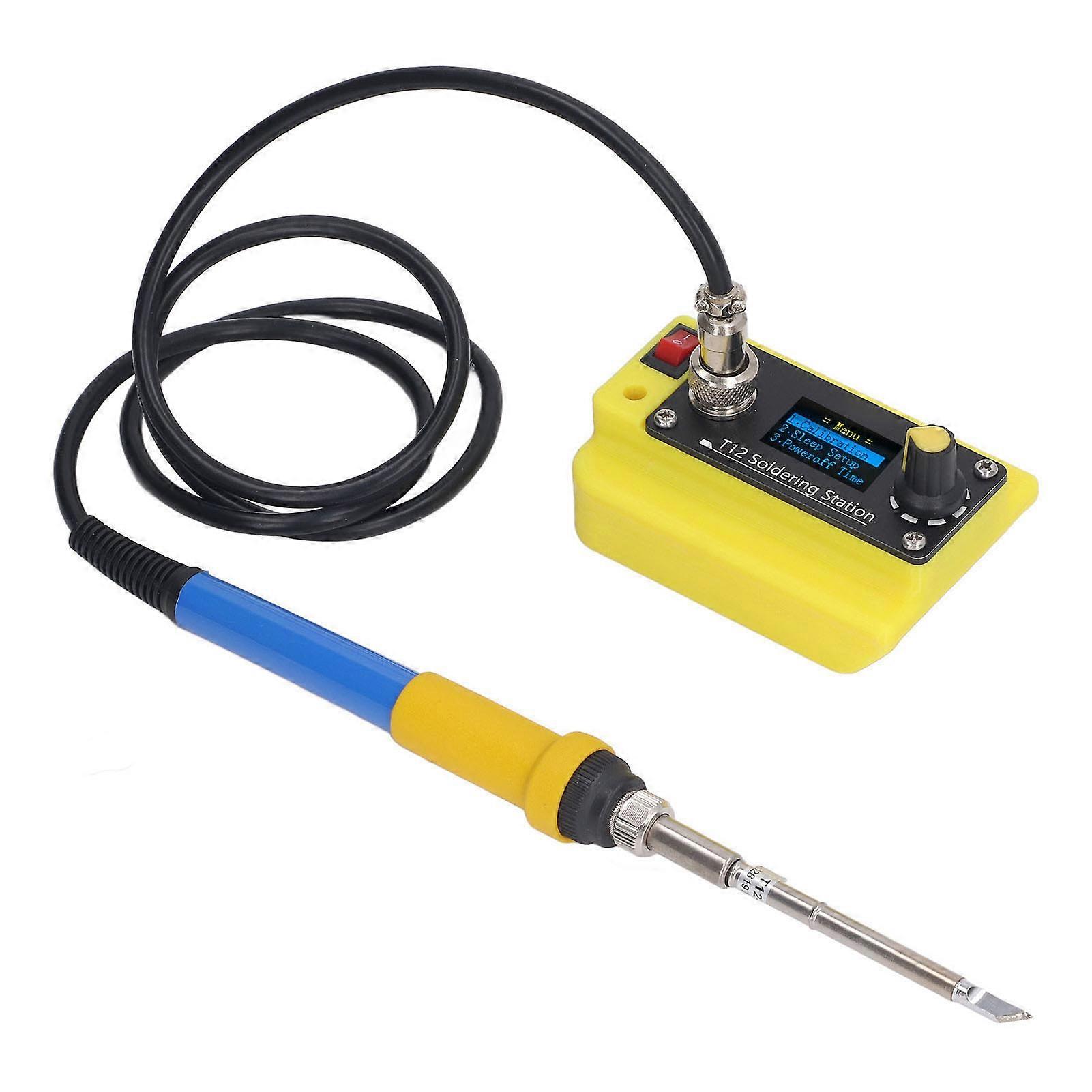 Temperature Conversion Cordless Soldering Iron Station, 72W High Precision with Quick Heating and Auto-Sleep Function, Compact Design, Soft Handle