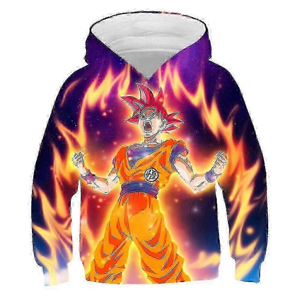 أطفال الأولاد البنات التنين الكرة هوديي الرياضة بلوزات طويلة الأكمام مقنعين البلوزات البلوز لمدة 5-10 سنوات