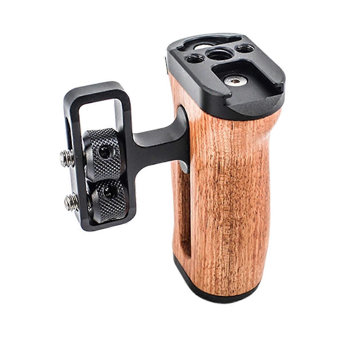 Camera Side Handle Grip for Sony/Canon/Nikon Camera with Cold Shoe