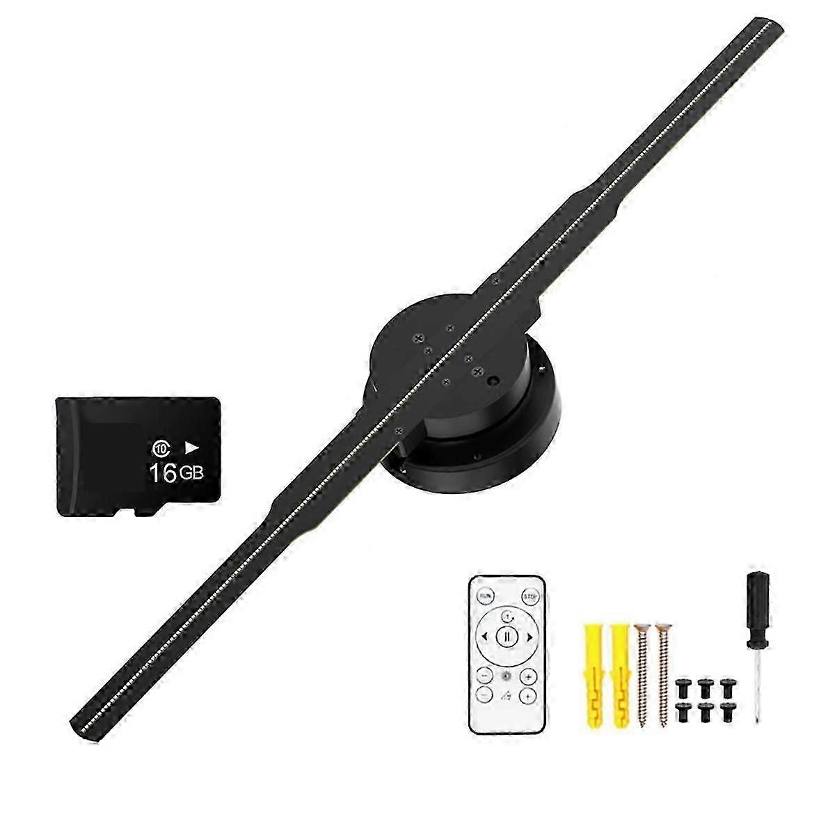 3D Holographic Projector 244 Highlight LED Holographic Player Fan for Image Video Store Bar Advertising Display US Plug