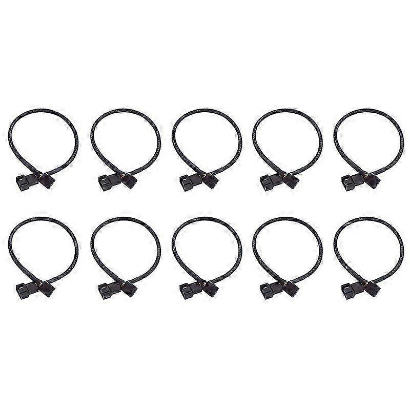 10Pcs Computer PWM Temperature Control Cooling Fan Adapter Cable 4Pin Extension Cable CPU Fan Exten
