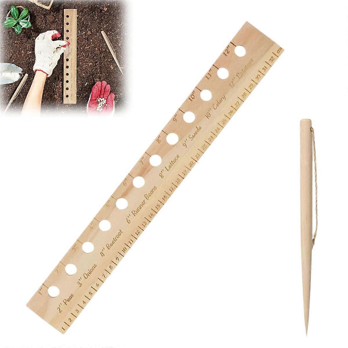 Spacer Tool Seeder Planting Ruler,Accurate Plant Dibber SpacingTemplate Garden Gardening Tool for G