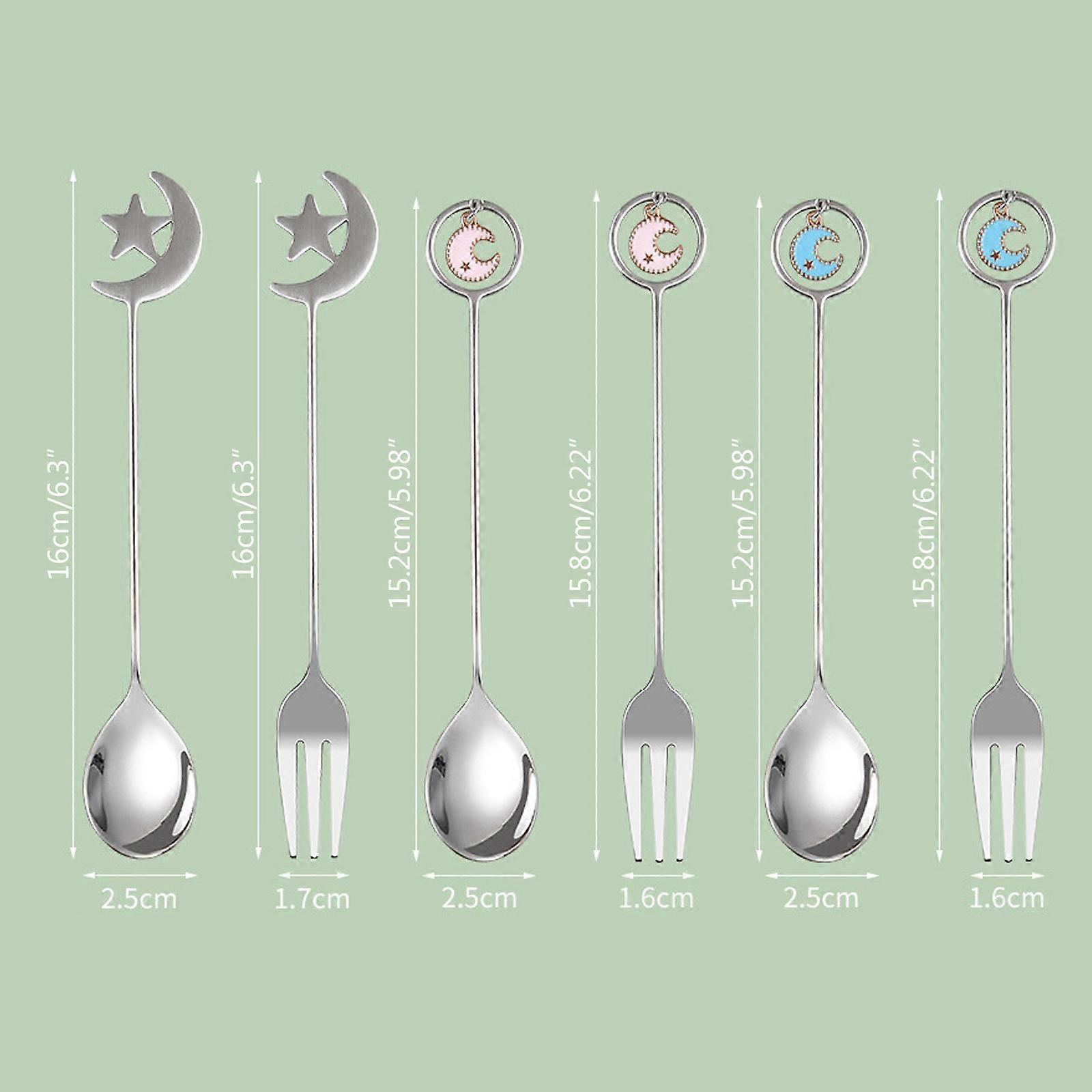 Eid Mubarak Decoratieve lepel, vork met ster, maan, hanger