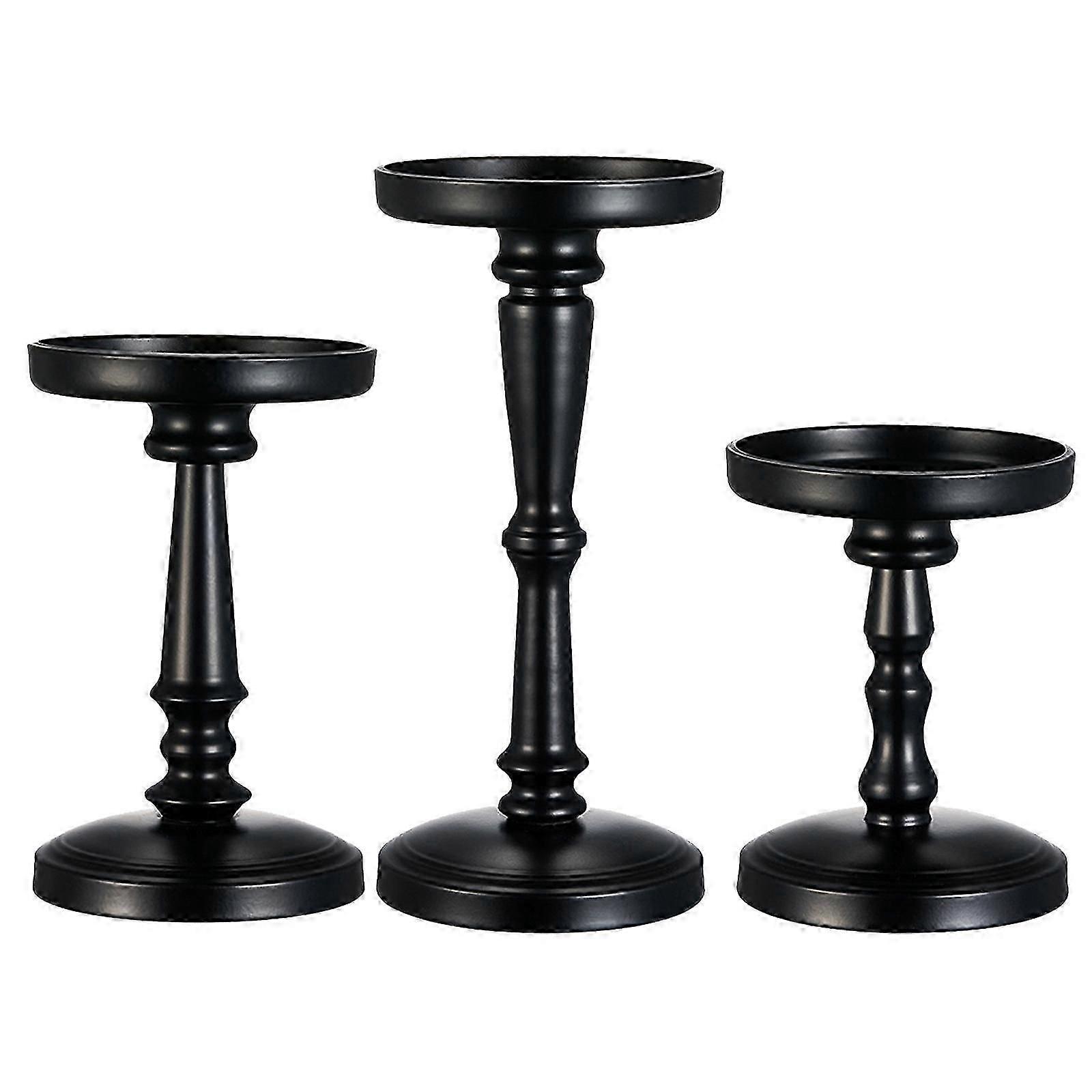3 Pieces Pillar Candle Holders for Party Dining Deoration