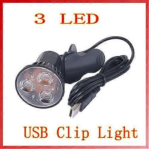 USB 3 LED Clamping Clip Light Bulb Lamp for Desktop Notebook PC Laptop Reading