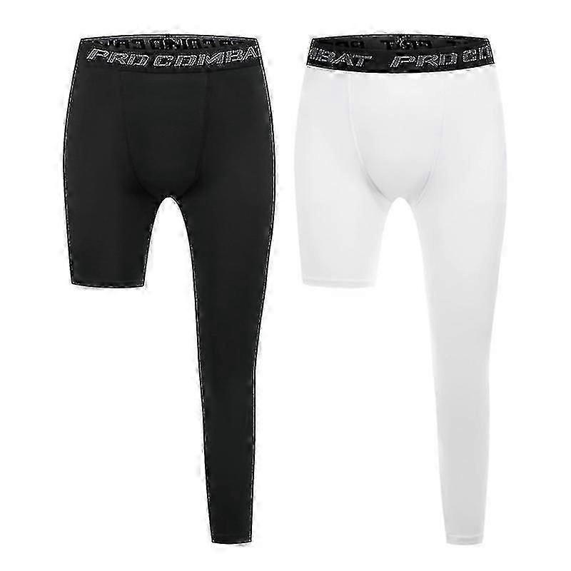 Basketball Single Leg Compression Tights Long Pants Sports Leggings Lucky_b
