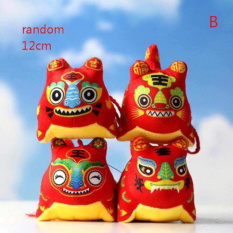 2022 Anul Tigru Anul Nou Chinezesc Zodiac Plush Tiger Jucării Pandantiv Random