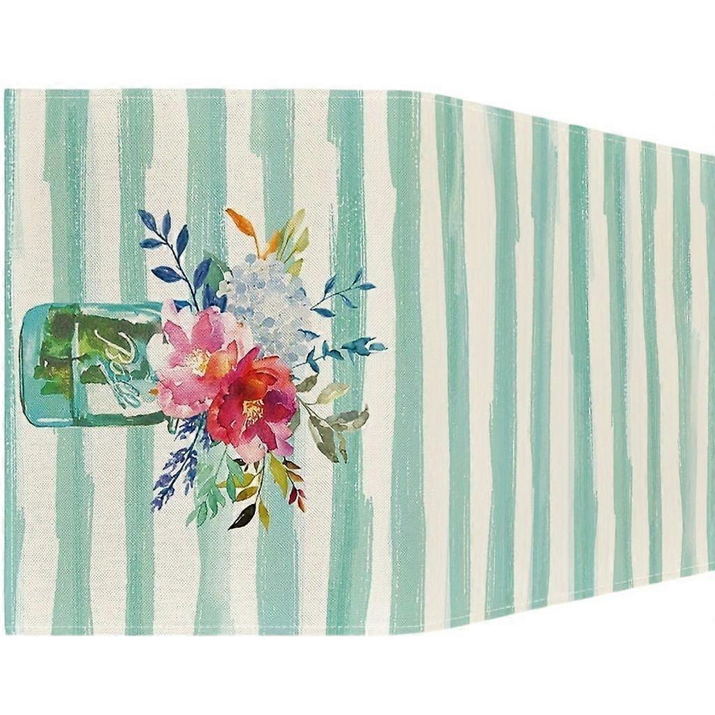Water Vase Table Runner, Summers Kitchen Decorations, 180x32cm