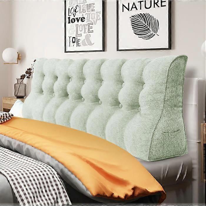 VERCART Cuscino curvo grande, cuscino da lettura in lino avorio 200 cm