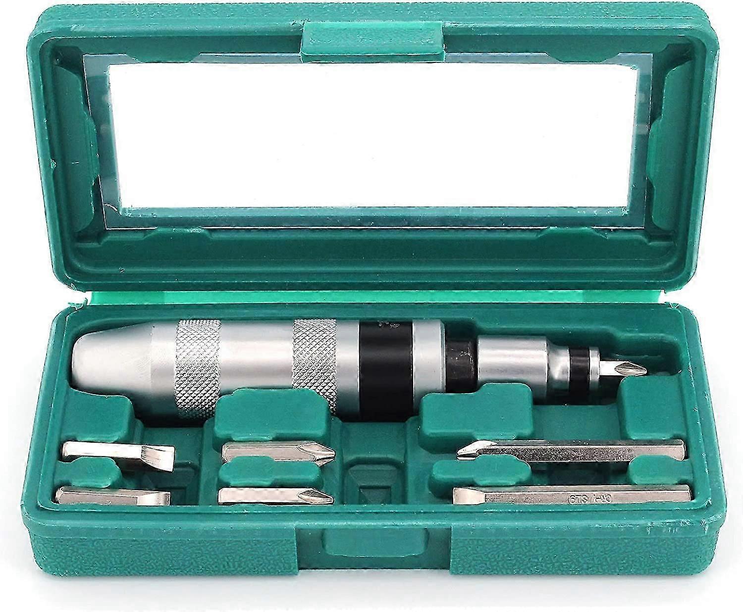 8 Pcs Impact Driver and Bits Reversible Manual Impact Driver with Impact Screw Corrector