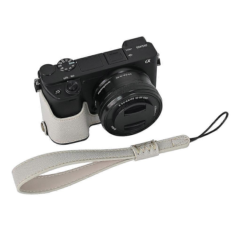 Camerase for Sony A6400/A6300/A6100/A6000 Battery Opening Design Palm Texture Half Body Bottom