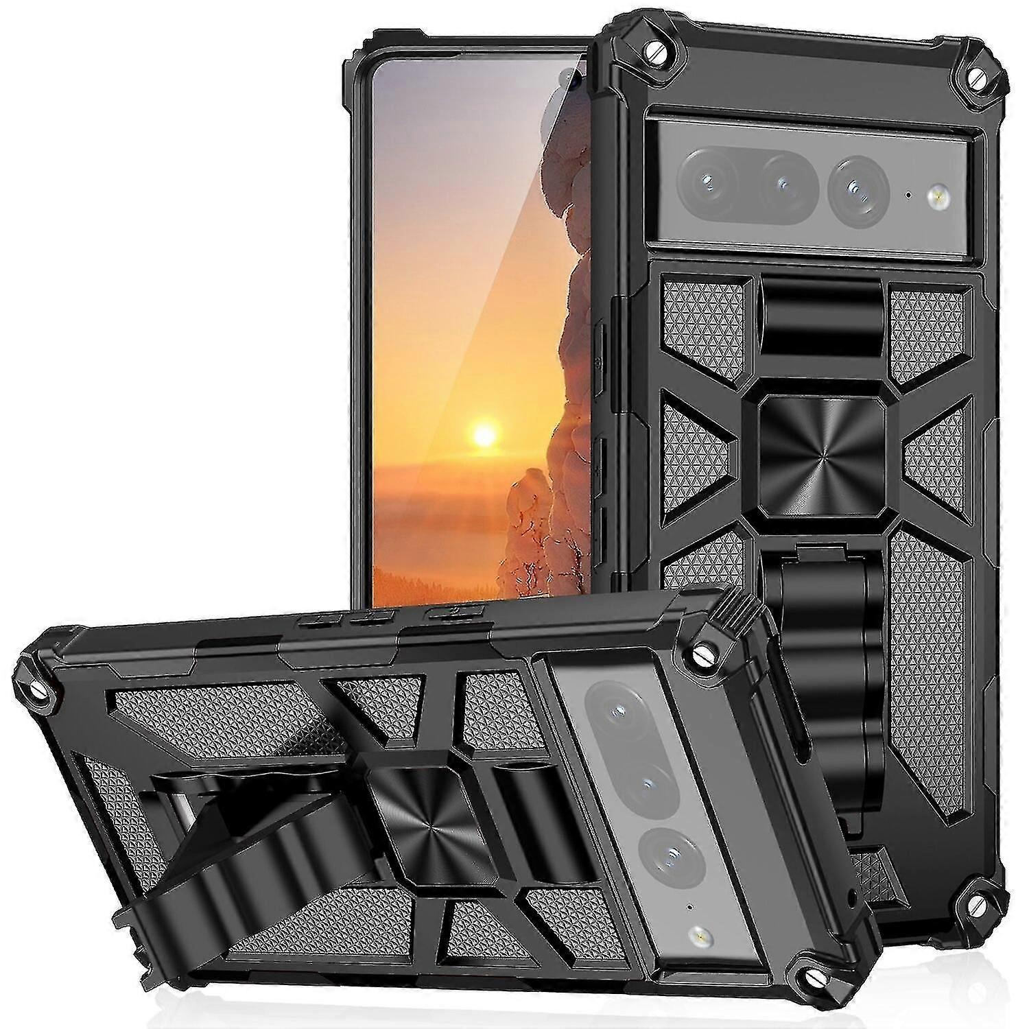 Military Shockproof Armor Case Compatible Google Pixel 7 Pro/ Pixel 7 With Kickstand Magnetic Ring