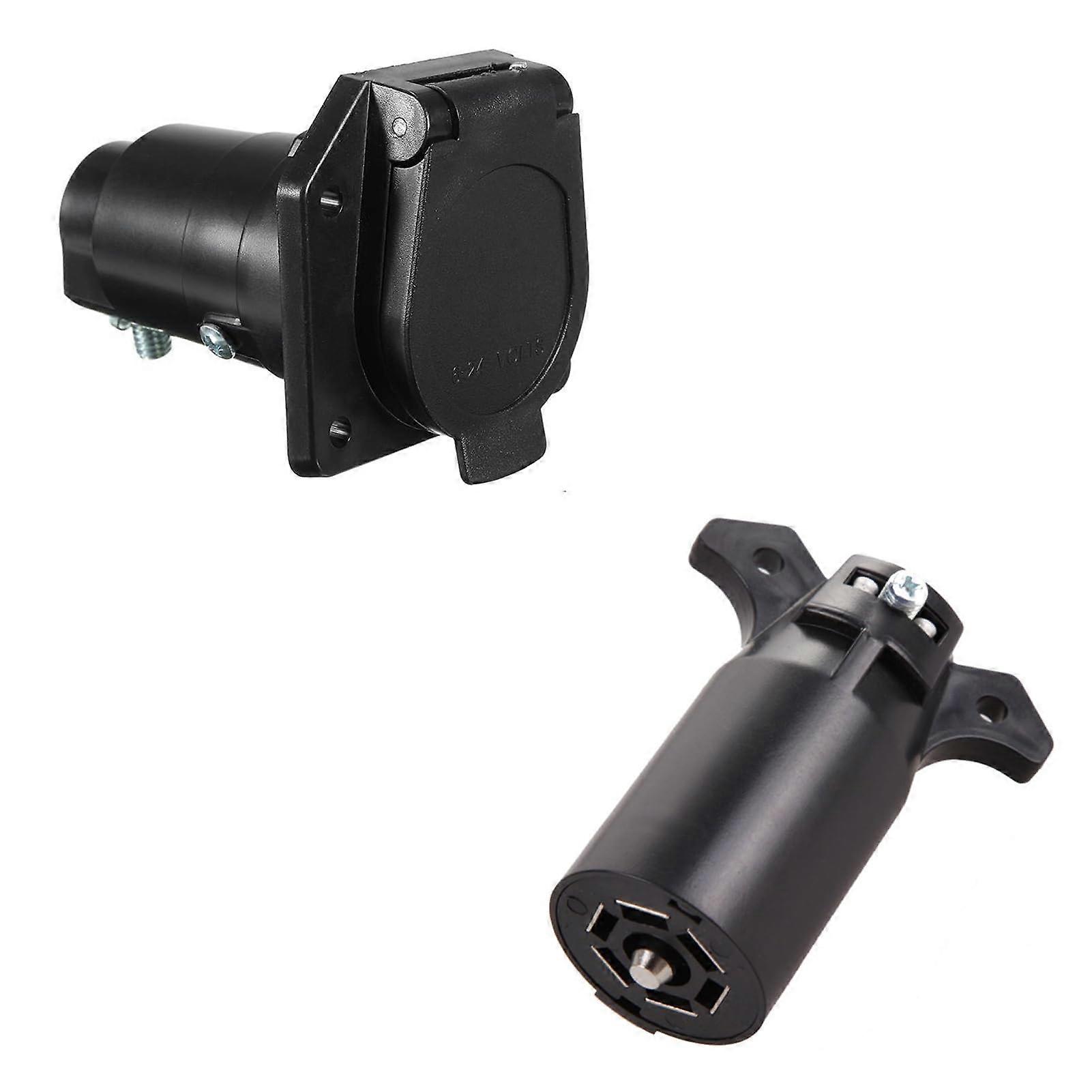 USCAR to 7 Way RV Blade Trailer Connector + 7 Pin Trailer Plug Universal Adapter For USCAR Sockets, 7-Way Blade Plug