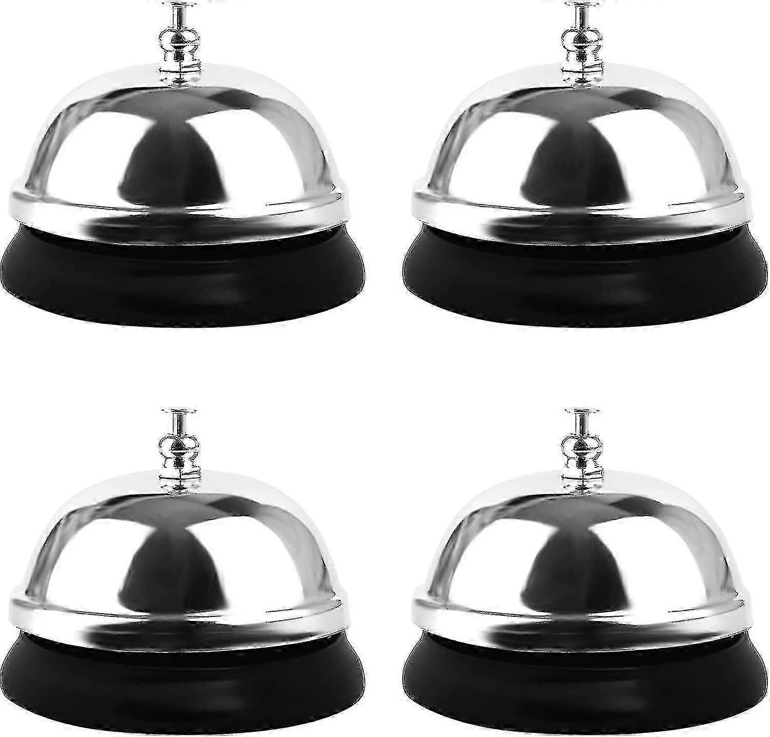 4PCS Chrome Plated Service Bell 8.5cm Diameter