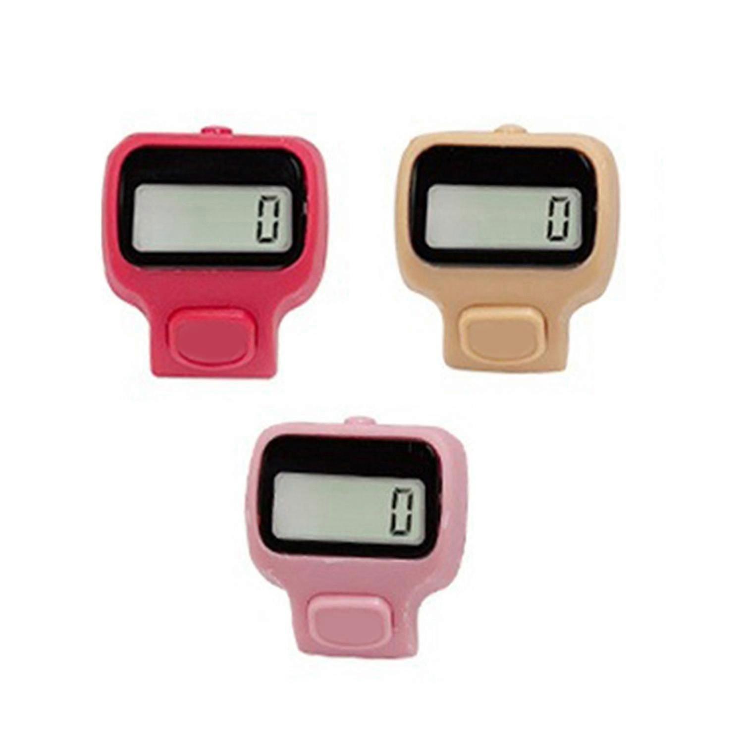 3Pcs Electronic Finger Ring Counter with LED Light 5-Digit Number Count Clicker LCD Digital Display