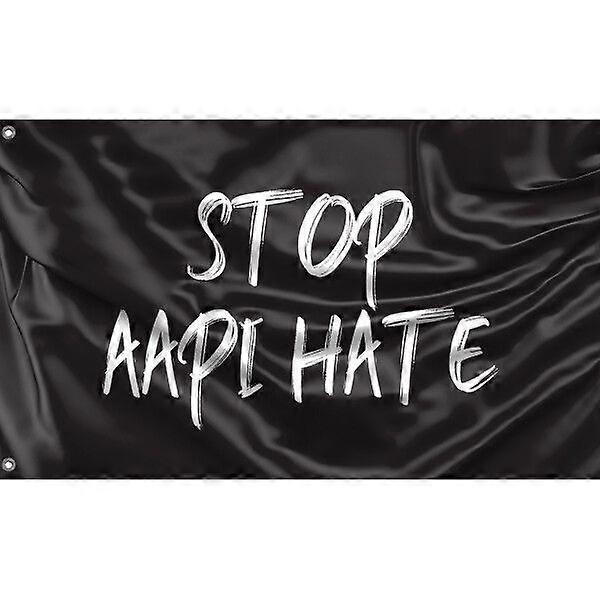 Stop AAPI Hate Black Flag Unique Design 3x5 Ft / 90x150 cm4x6Ft/120x180 cm size  TTQ1923