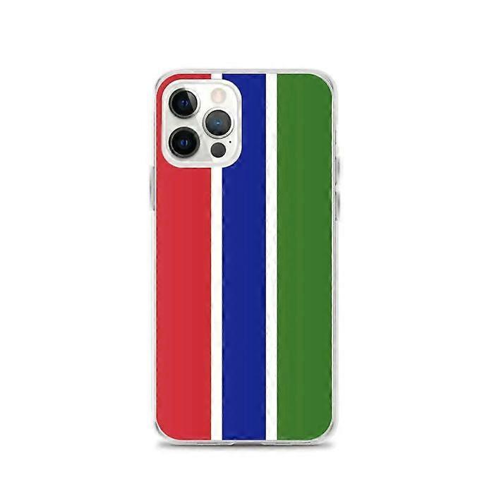 Phone Case - PIXELFORMA - Gambian Flag - Compatible with iPhone 12 Pro - Flexible - Durable and Shockproof
