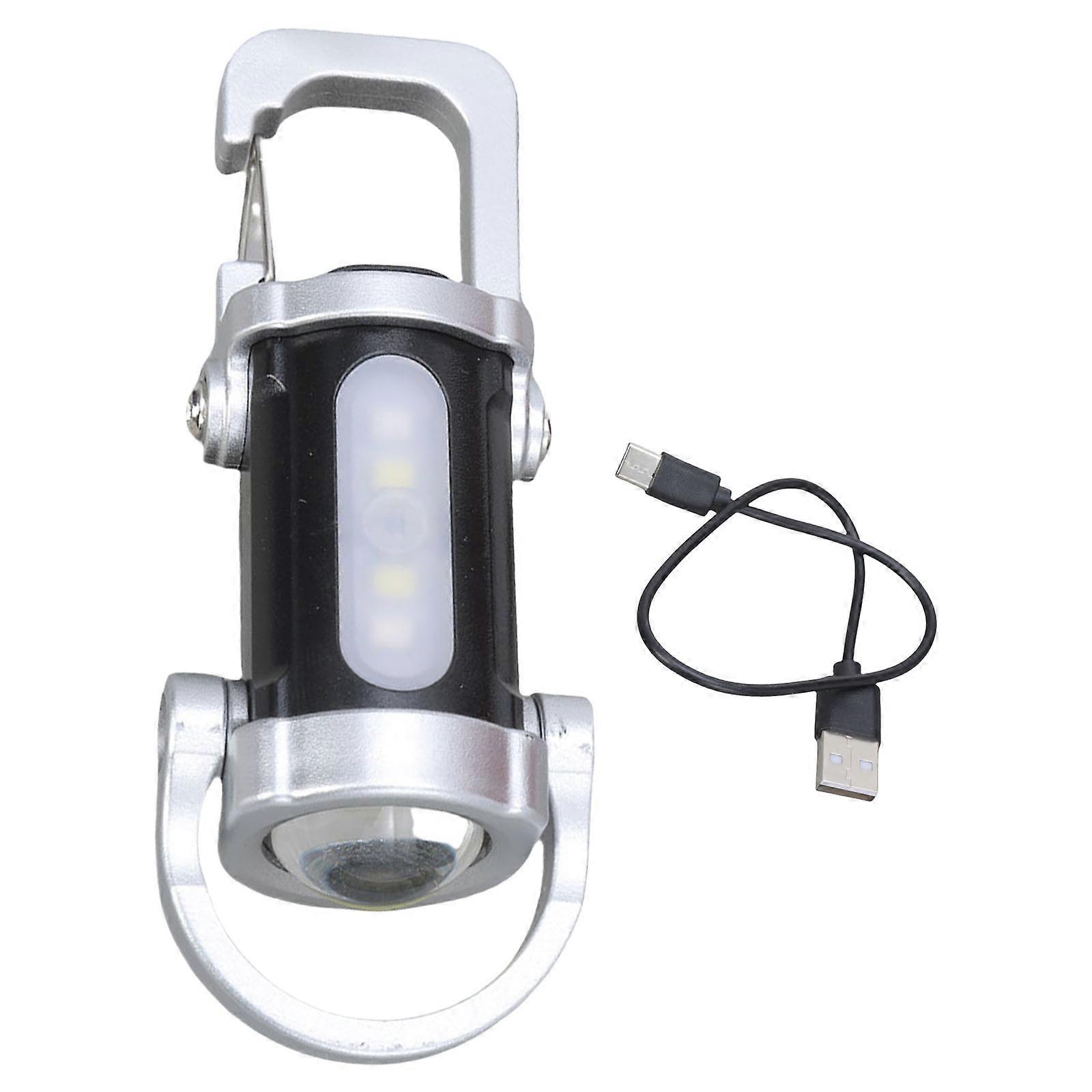 Small Keychain Flashlights Portable USB Rechargeable Work Light Inspection Flashlights for Night Work Easy to Use Multicolor