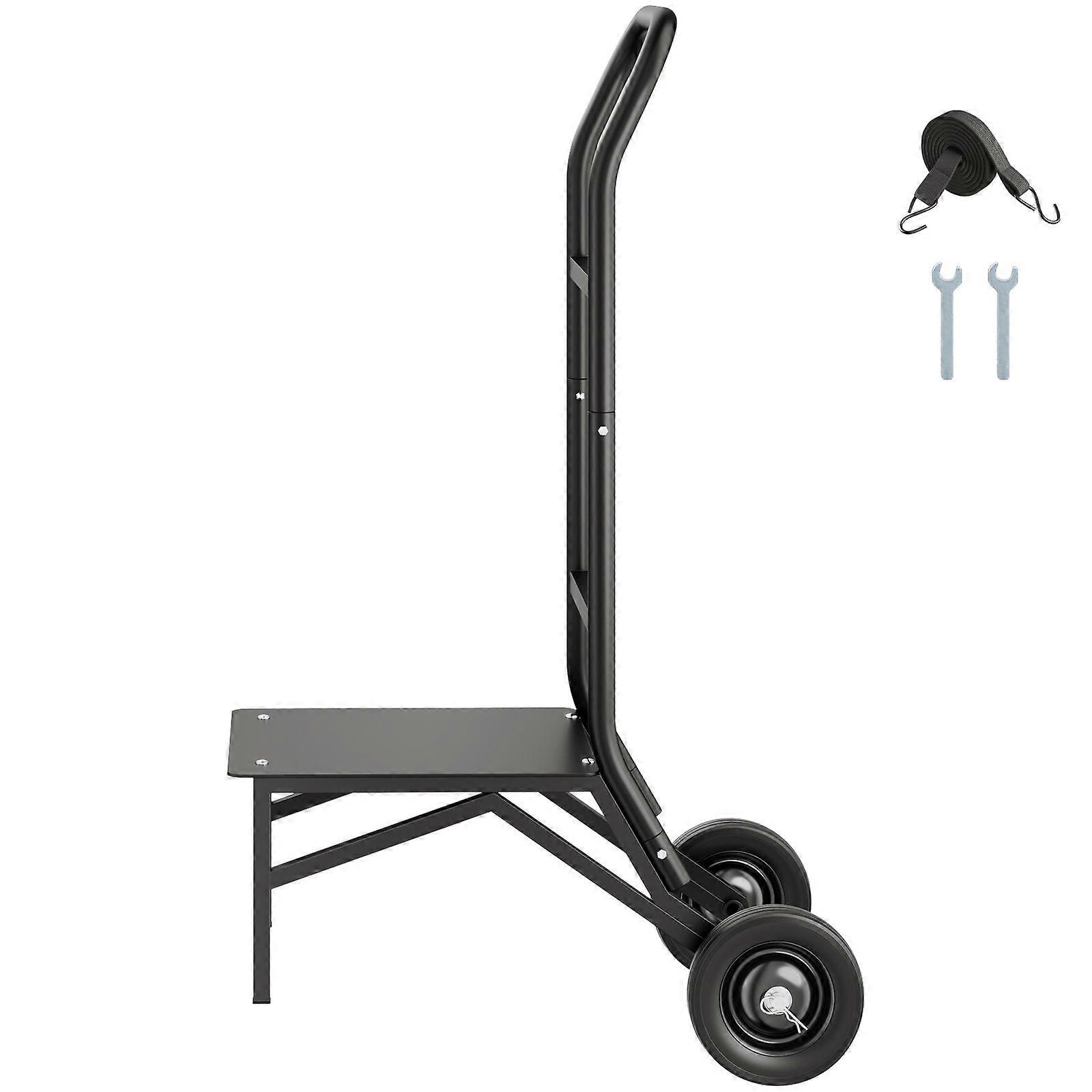 Folding Chair Rack, 150 LBS Capacity, Heavy-duty Chair Cart for Stacking 10 Chairs, Push-Style Chair Holder, Matte Black