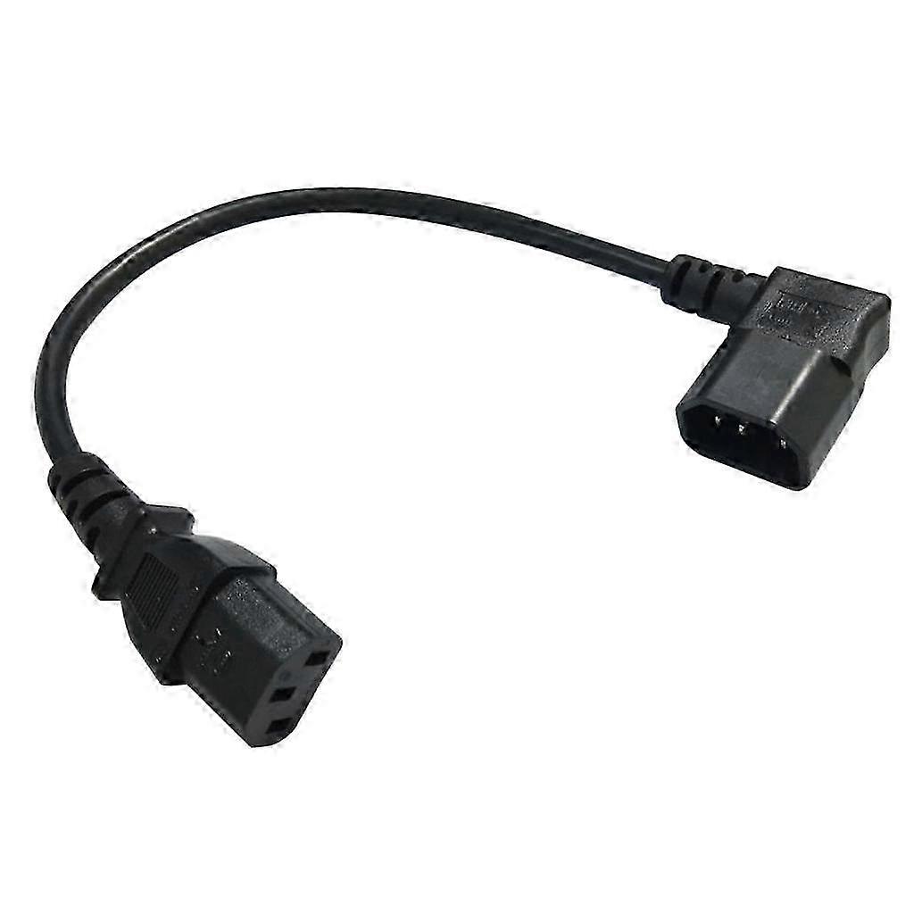 Right Angle IEC 320 C14 to C13 Power Extension Cord for Computer PDU UPS