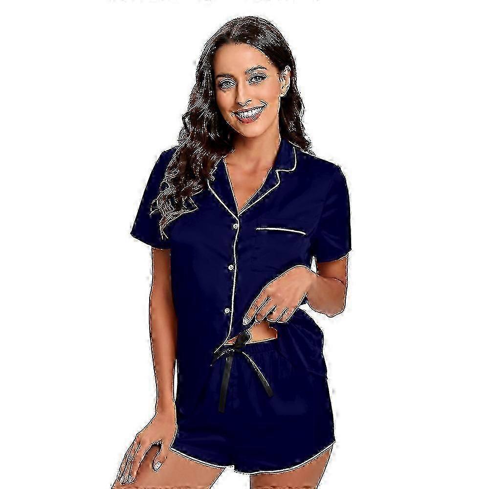 Sommer pyjamas for kvinner, Silk Satin Womens pyjamas Set