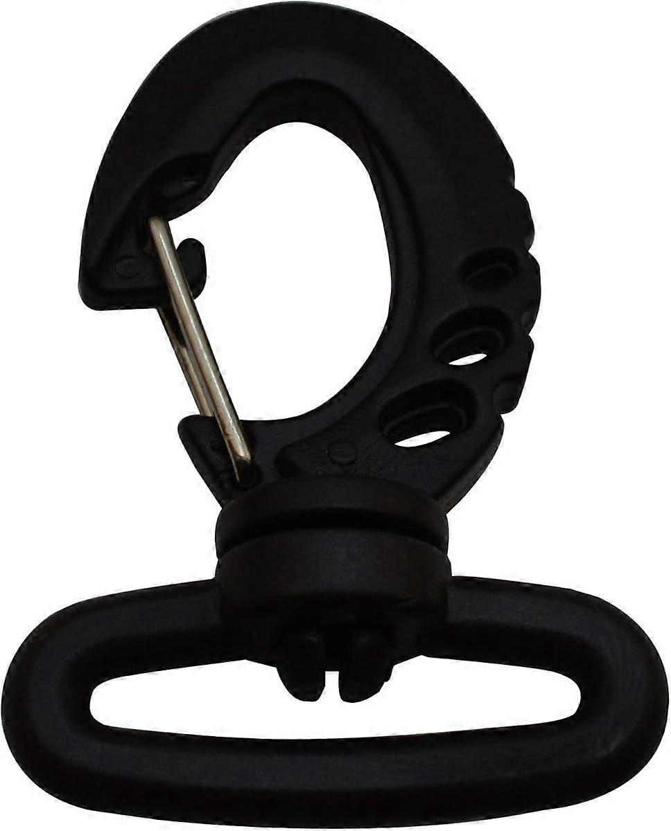 5Pcs Black Plastic Oval Swivel Snap Hook with Lobster Clasp.