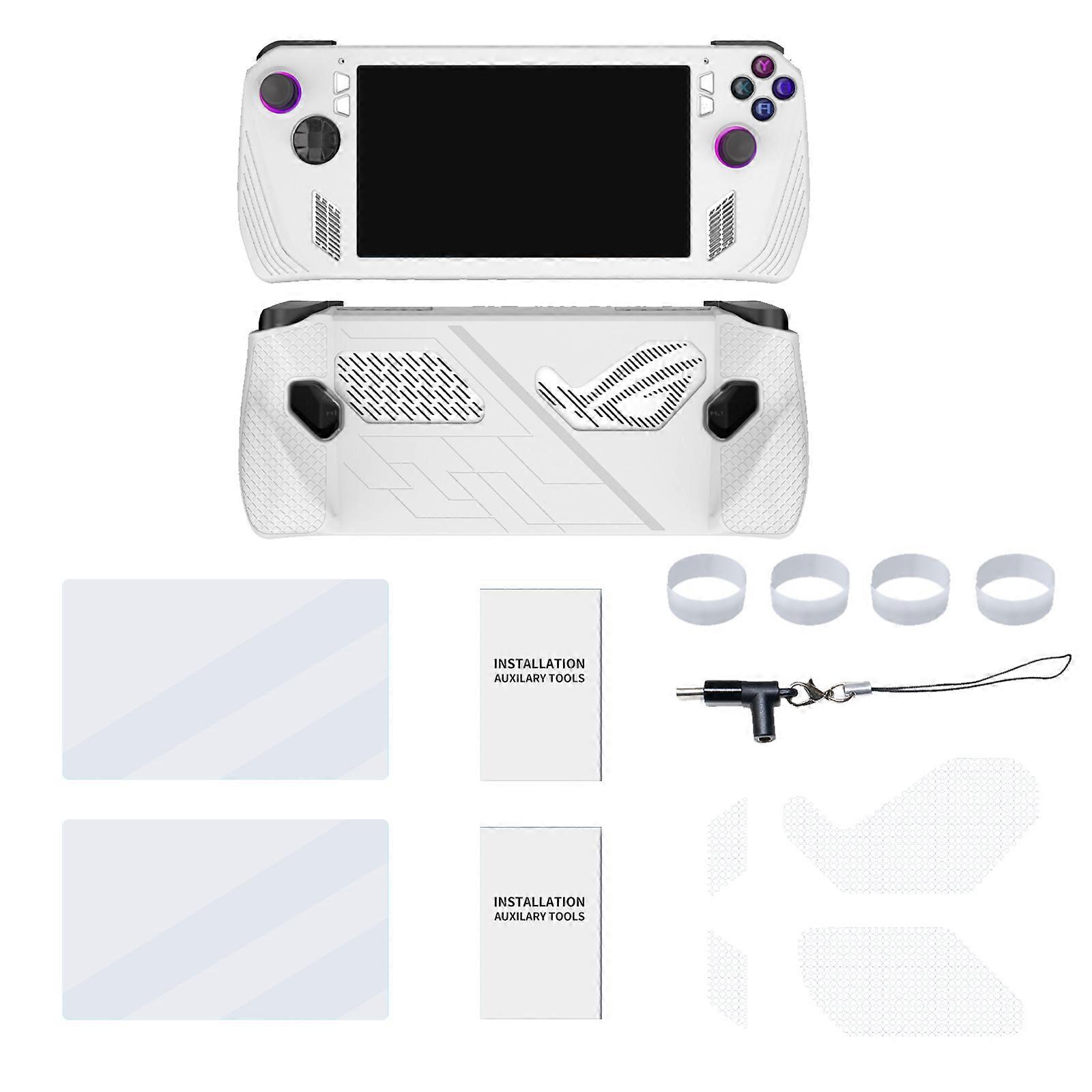 Silicone Case for Rog Clear Silicone Skin Cover Shells Grip Case Handhelds Game Console Case  White