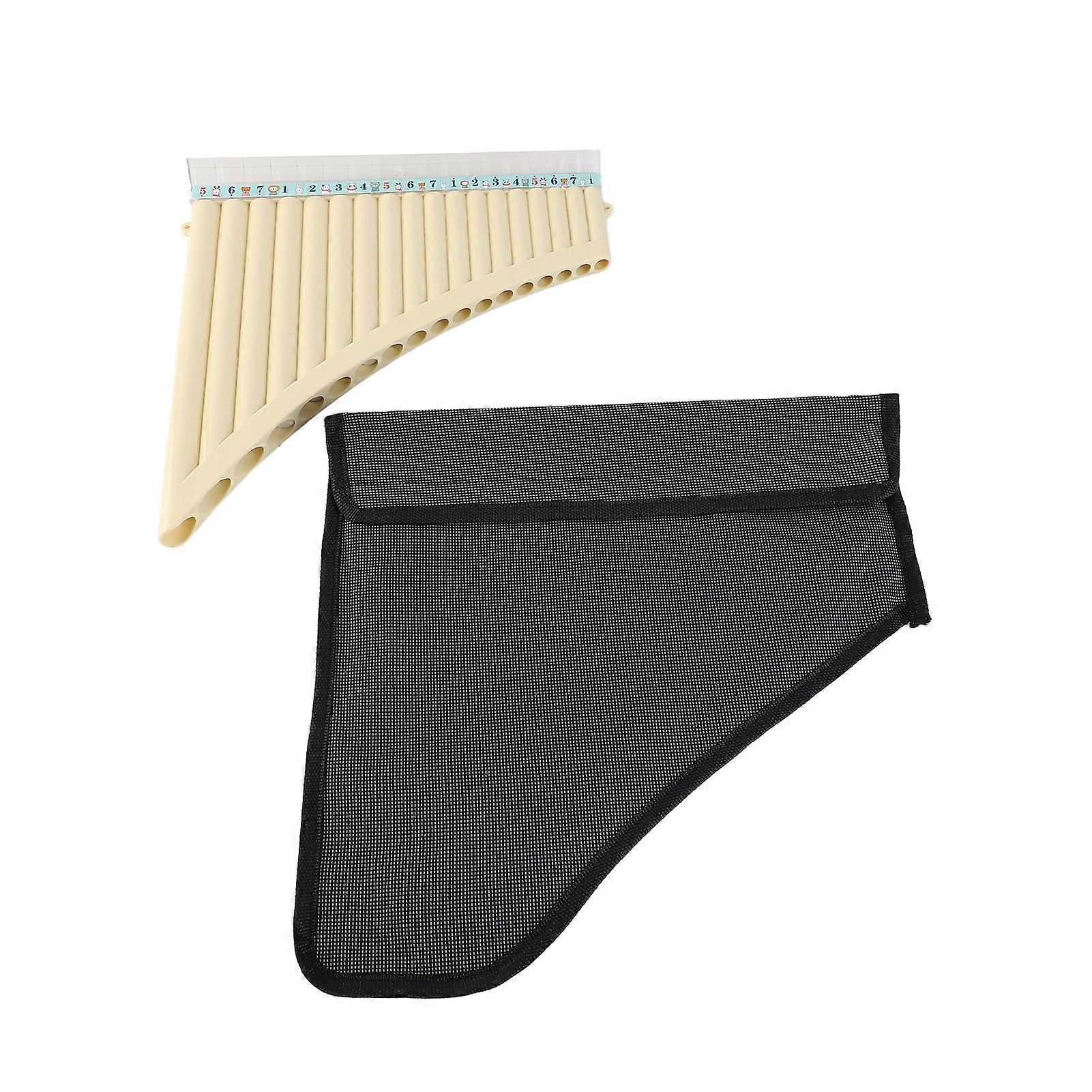 18 Pipes Pan Flute C Key Panpipes Pan Pipes with Mouthpiece Wind Instrument for Students Beginners with Carrying Bag