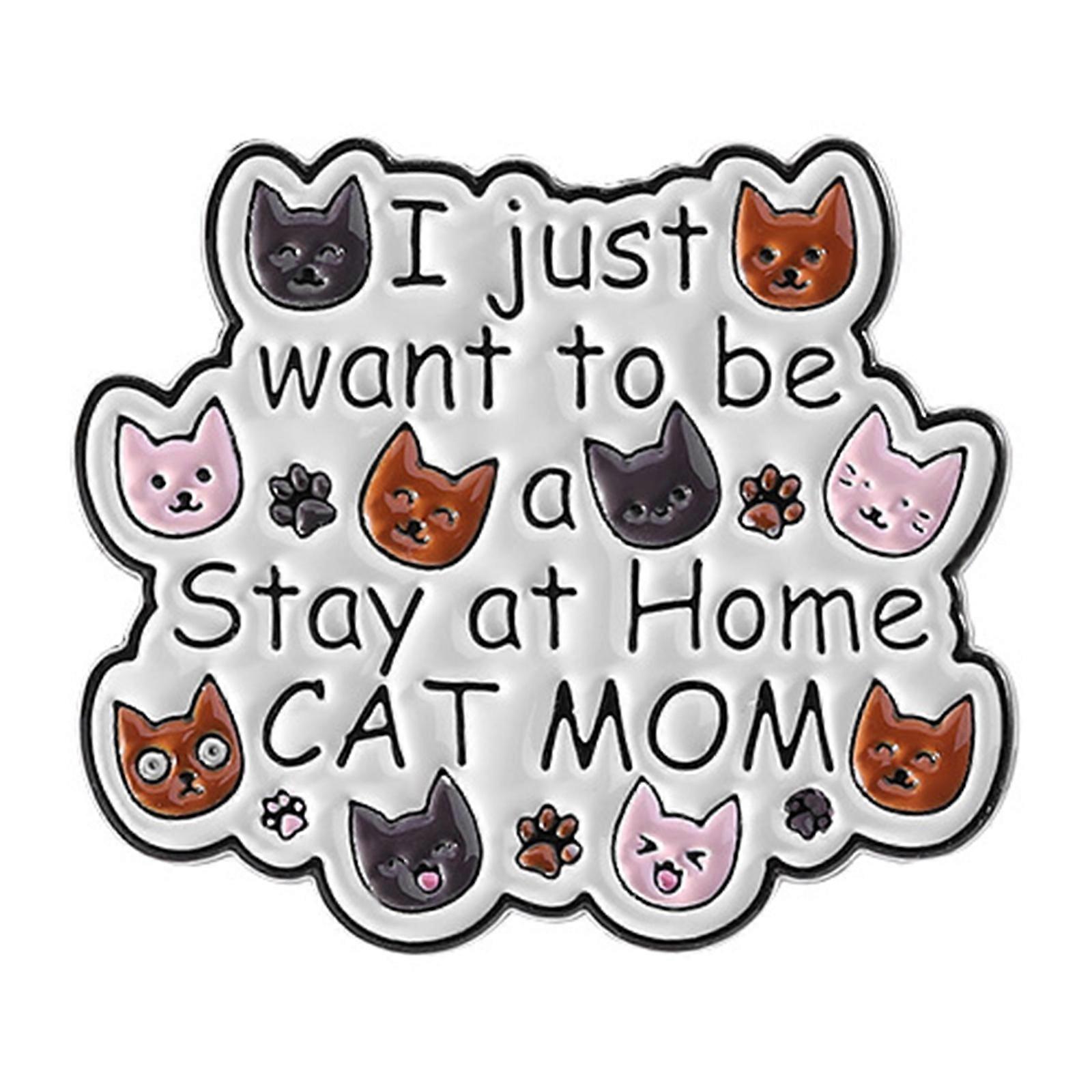 Fun Feline Inspired Initial Brooches User Friendly Coated Metal Decorative Pins Pet Brooches For Accessorizing Style