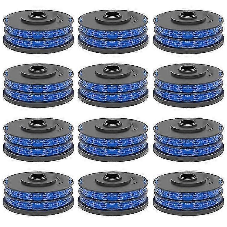 12Pcs RAC123 Lawn Mower Line Spool Compatible For Ryobi RLT6030 / RLT5127 / RLT5027 / RLT4125 / RLT4027 Grass Trimmer Replacement