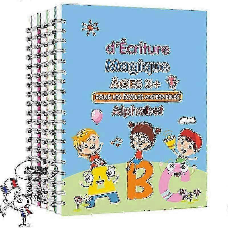 מספרי למידה תלת מימדיים אותיות קליגרפיה כתיבת ספרי תרגול מתנה צרפתית גרוב קסם תרגול ספר ילדים 2025