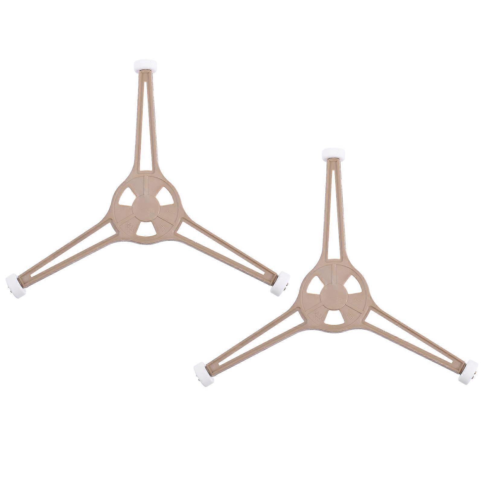 Microwave Turntable Ring Support 2pcs High Temp Resistant Rotating Roller for Glass Plate Tray Even Heating Triple Arm Holder for Microwaves
