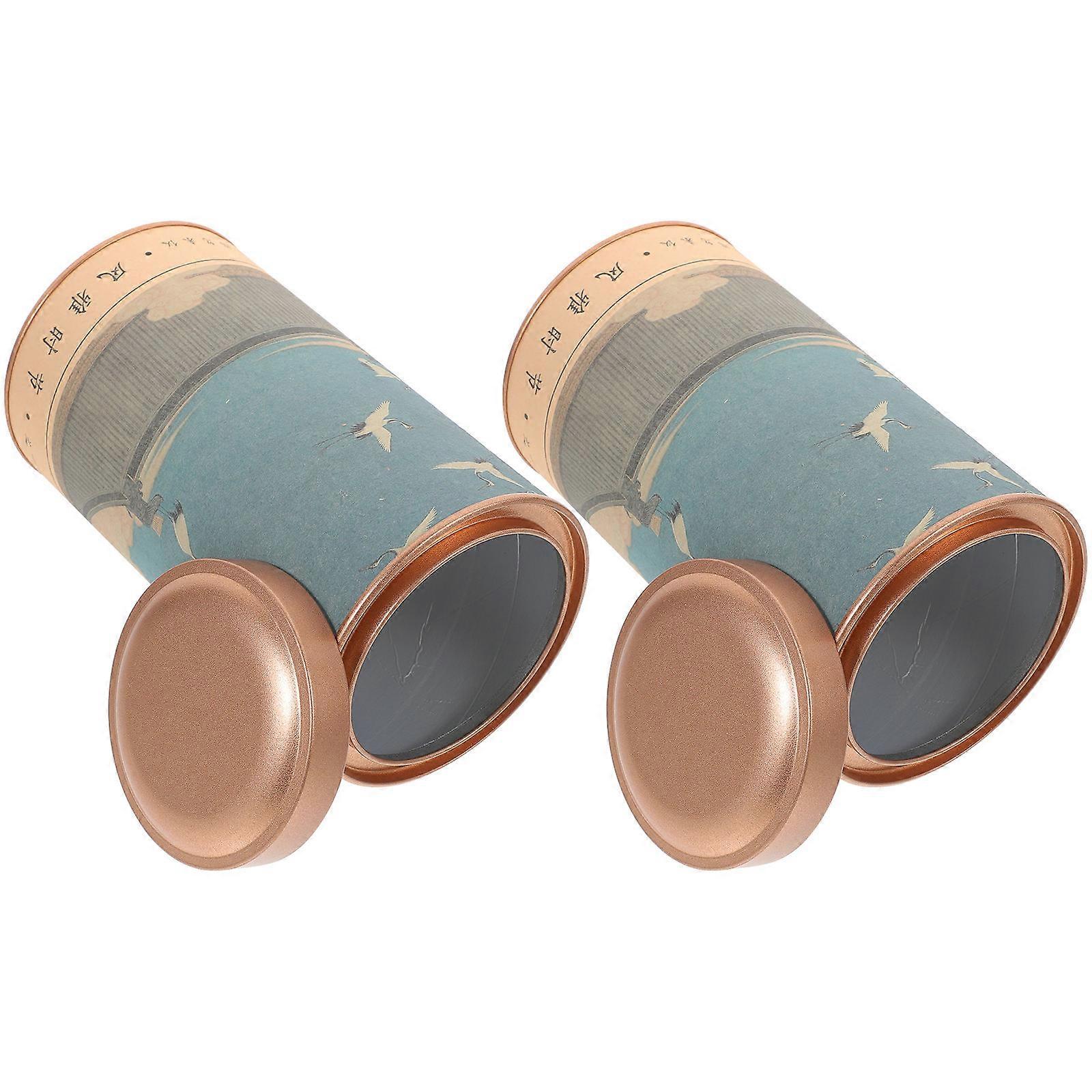 Tea Storage Can, Airtight Tinplate Container for Tea Leaves, Coffee Beans and More