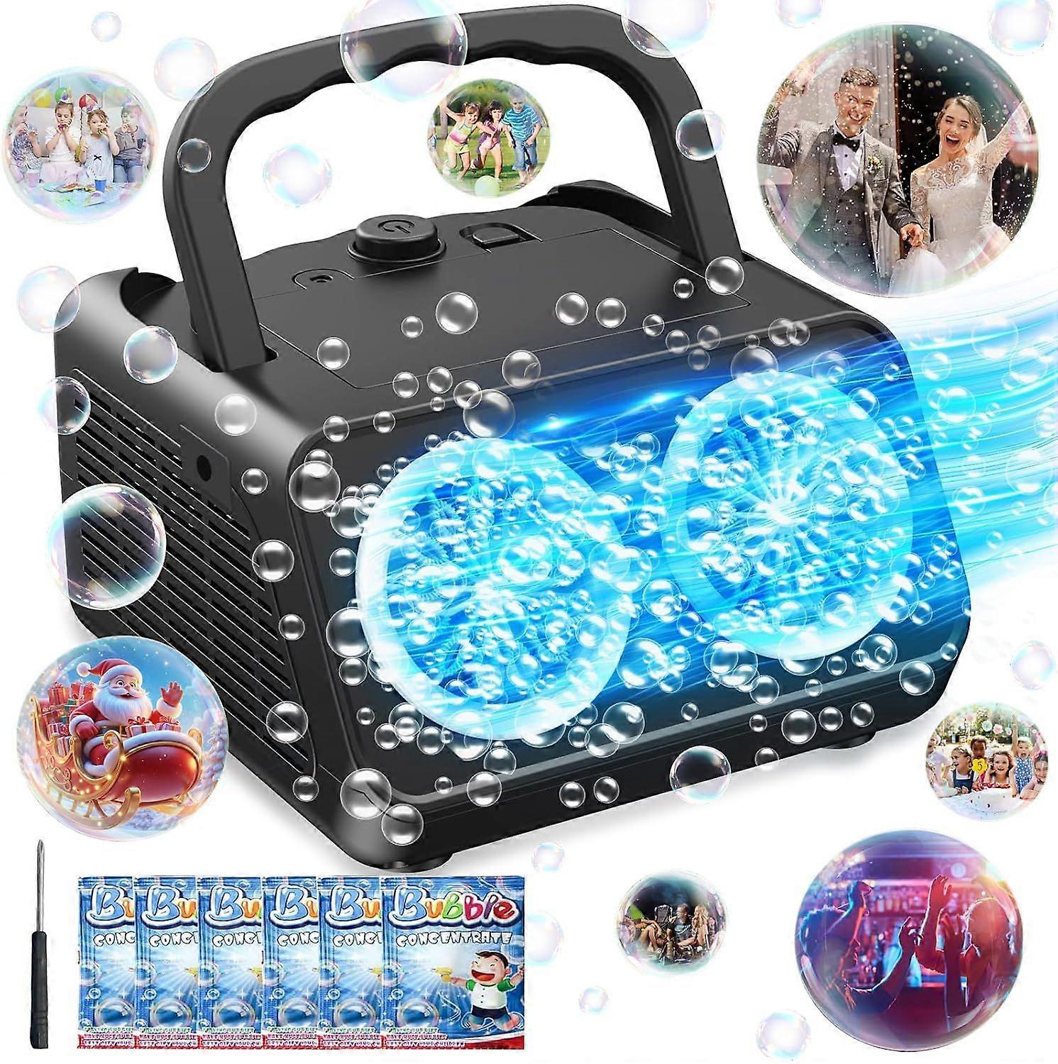 2025 Latest Model  Bubble Machine,Upgraded Automatic Bubble Blower,Portable