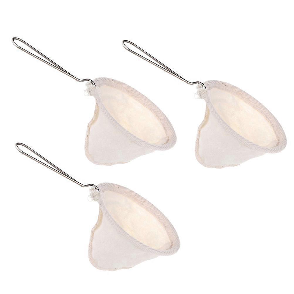 Drip Coffee Filters Stainless Steel Handle for Office Use Reusable Coffee Strainer 3Pcs