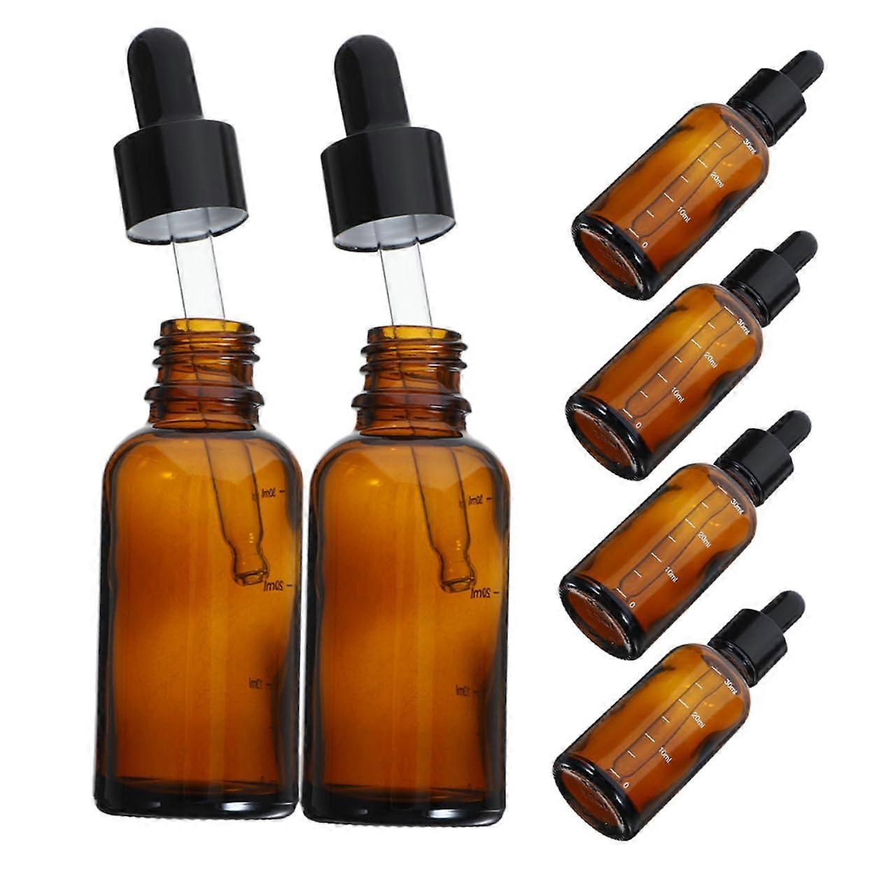 30 ml dropper bottles, pack of 6, cosmetic sample bottles for on the go