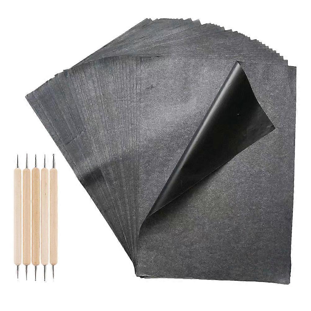 Graphite Transfer Paper Design Transfer for Artists Stable Tracing 55Pcs Black