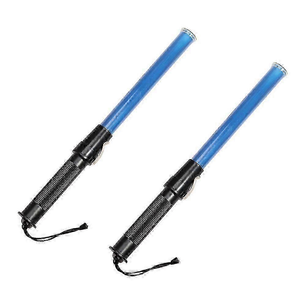 2PCS 43CM LED Traffic Baton with Reflective Warning Light for Safety