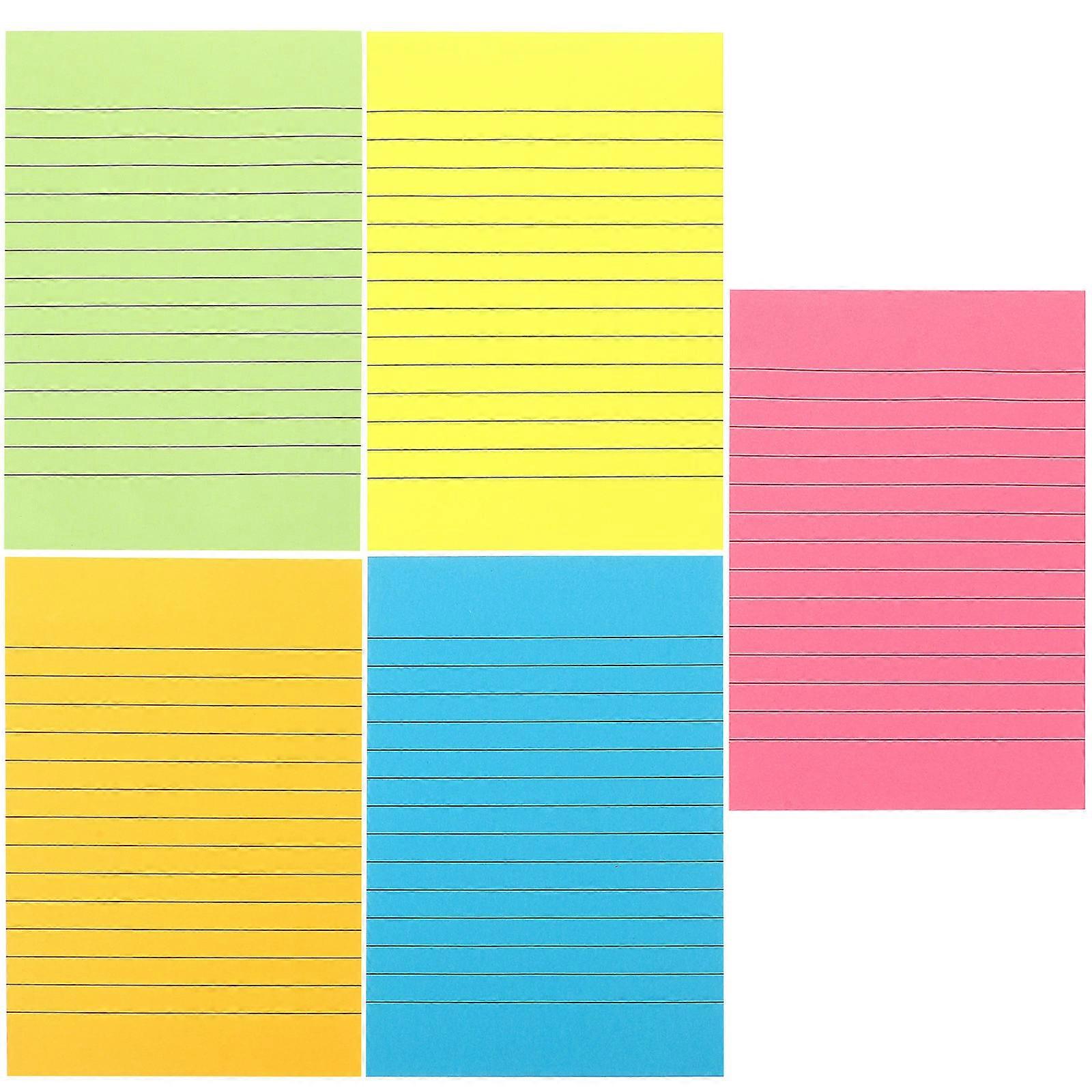 Vibrant Lined Self Stick Note Stickers for Daily Memos, Organizing Plans & Reminders – Ideal for Students and Office Use