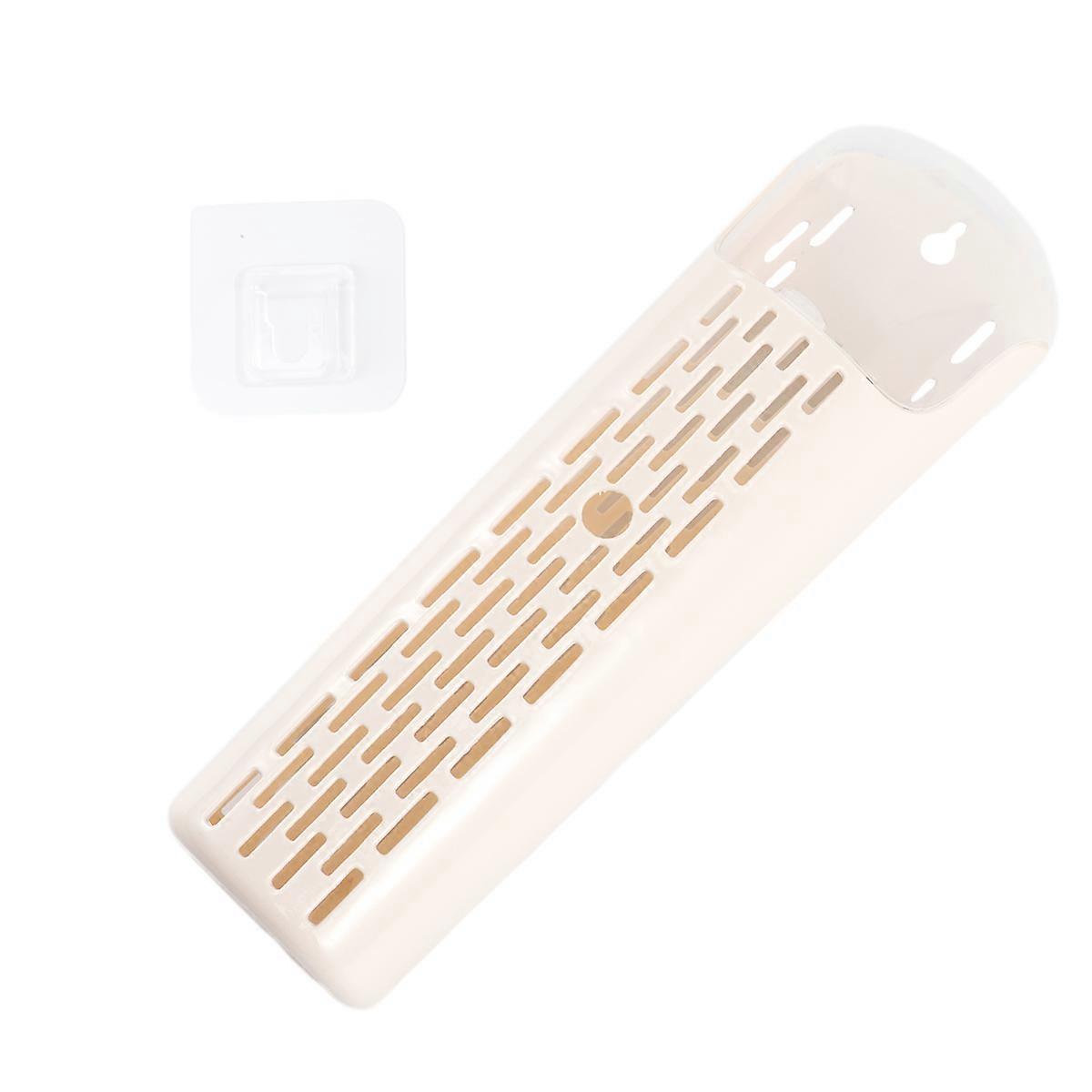 Chopsticks Cage Beige Wall Mounted Chopsticks Holder Rectangular Shape PP Material Drain Storage 1Set