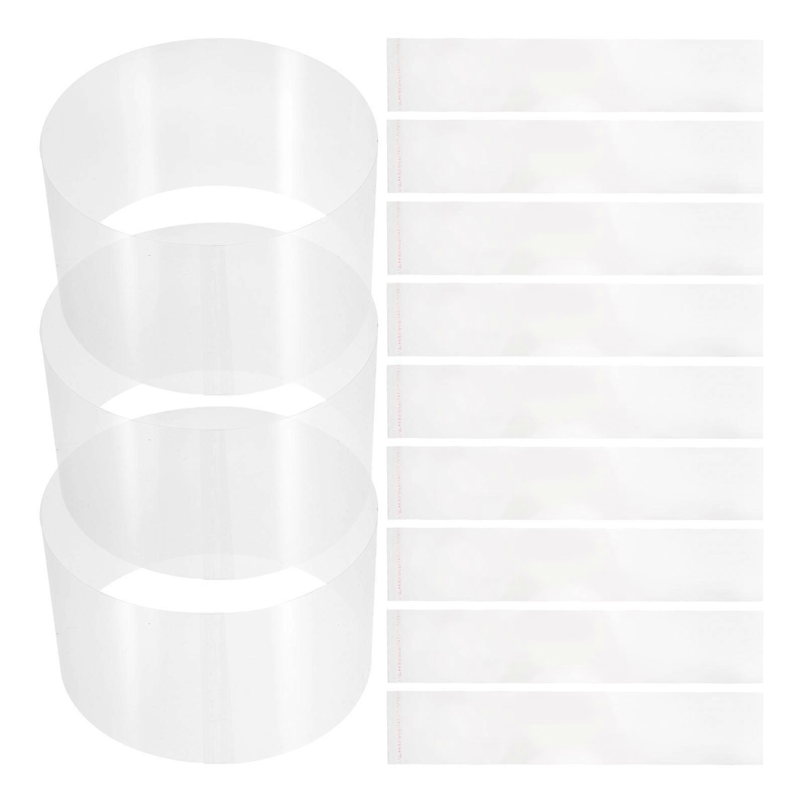 Cake Collar Mousse Cake Baking Decoration Transparent Rectangular Liners 100 Sheets