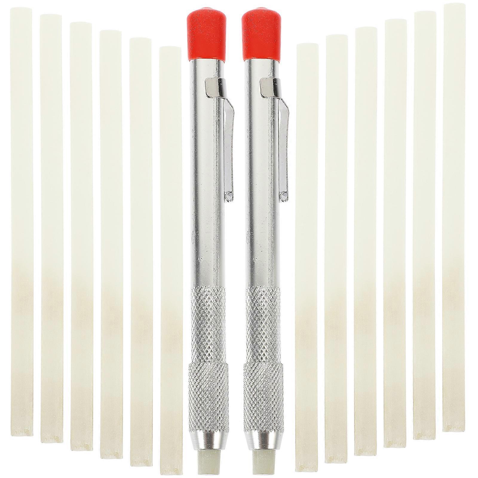 Soapstone Holder with Refill Markers for Welding Tools, Skid Grip Soap Pens for Comfortable Marking